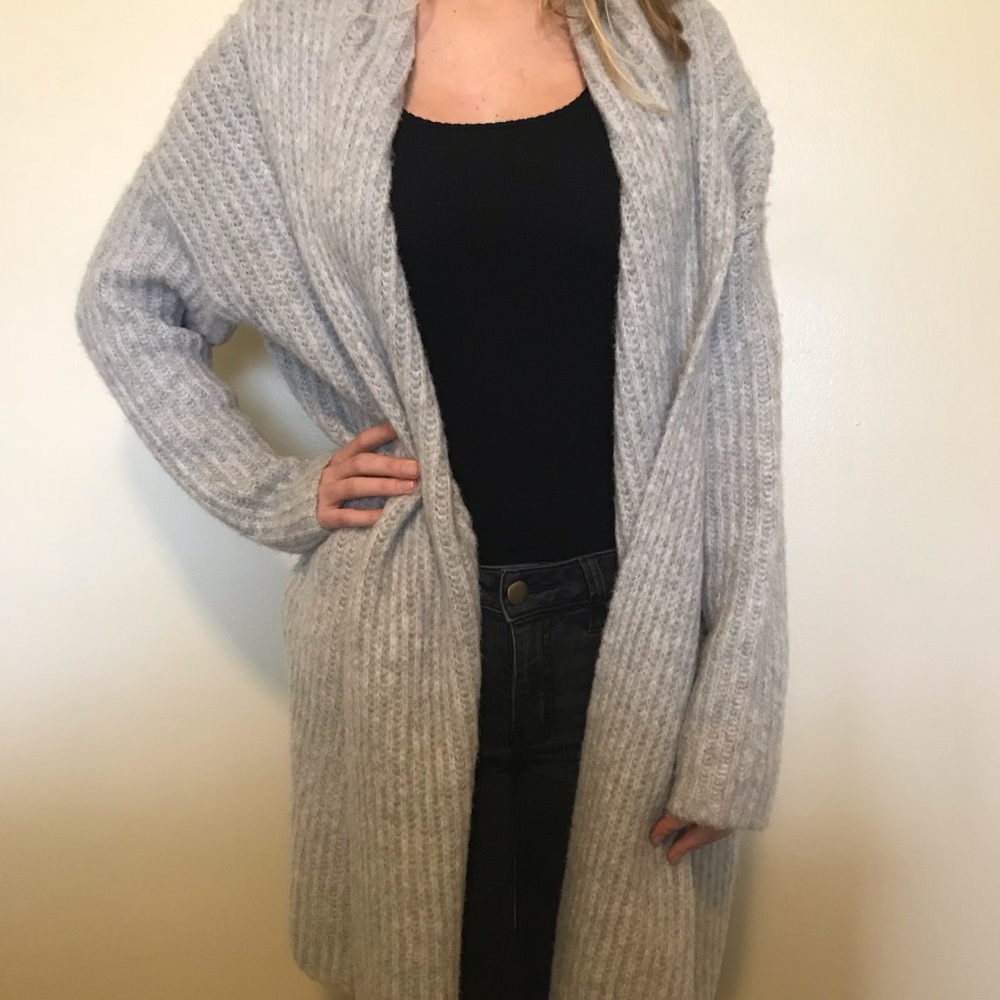Oversized J Crew cardigan